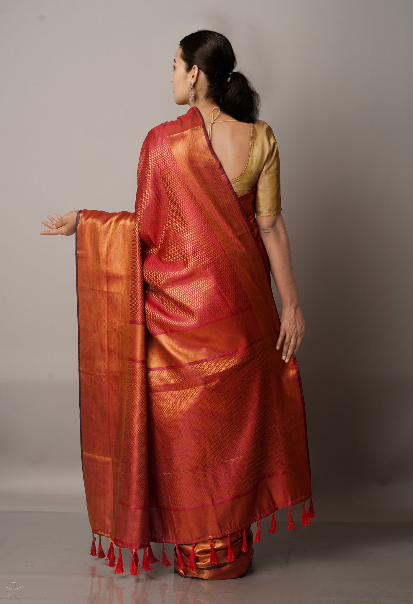 Maroon  Fancy Banarasi Silk Saree-UNM67936