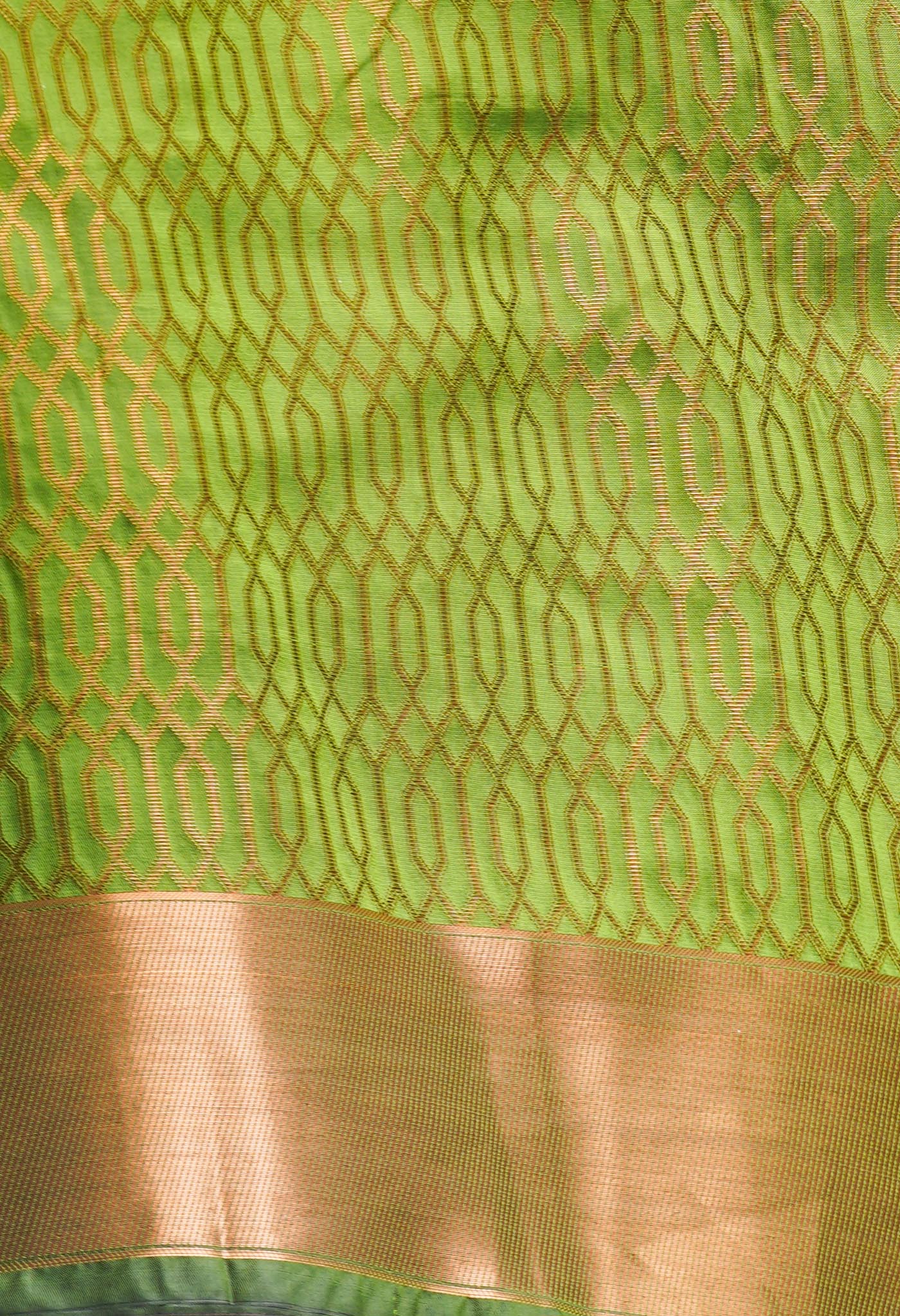 Parrot Green  Fancy Banarasi Silk Saree-UNM67945