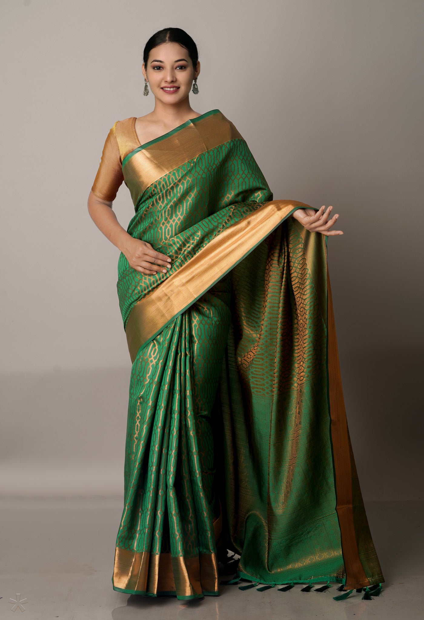 Green  Fancy Banarasi Silk Saree-UNM67952