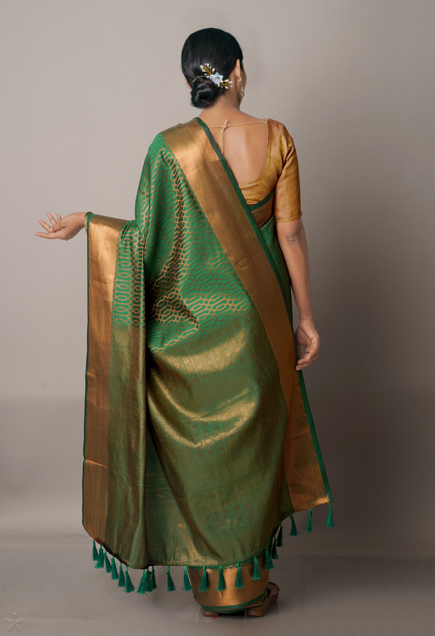 Green  Fancy Banarasi Silk Saree-UNM67952