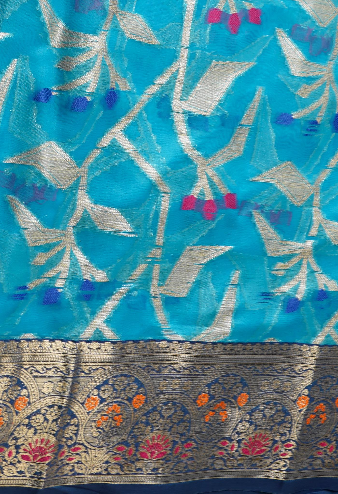 Sky Blue  Fancy Banarasi Silk Saree-UNM67962