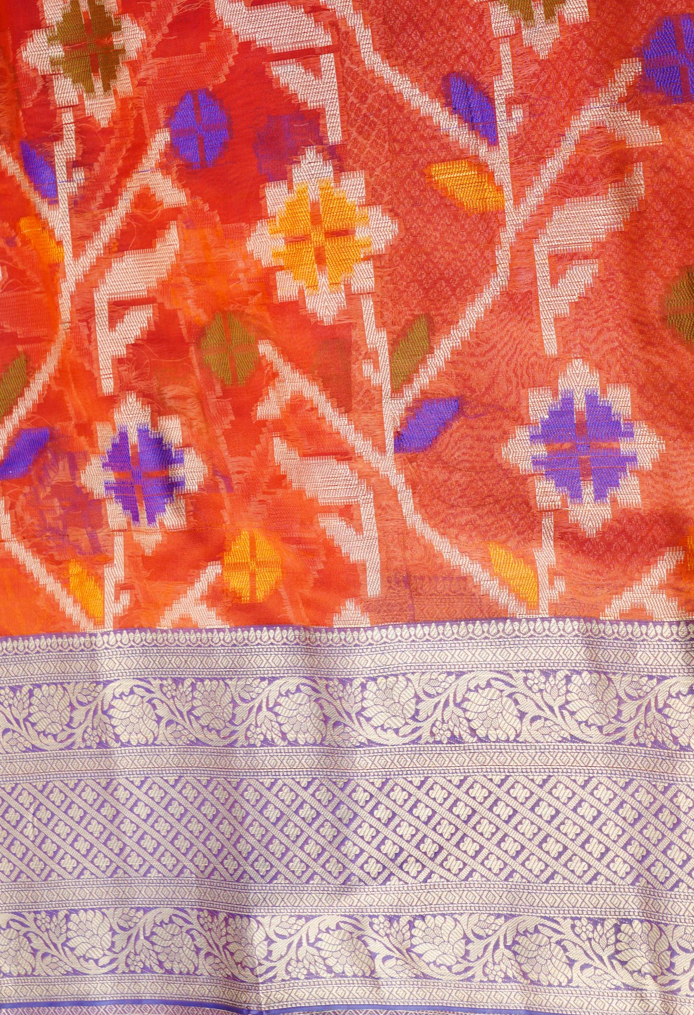 Orange  Fancy Banarasi Silk Saree-UNM67967