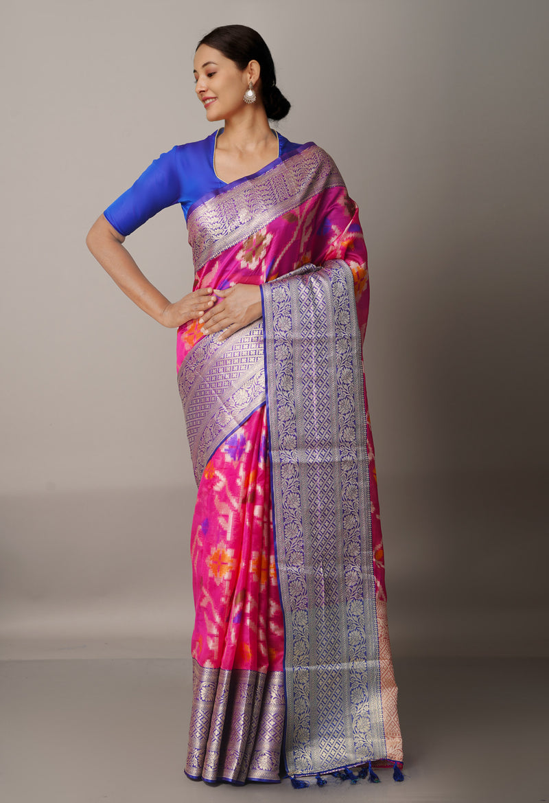 Pink  Fancy Banarasi Silk Saree-UNM67968
