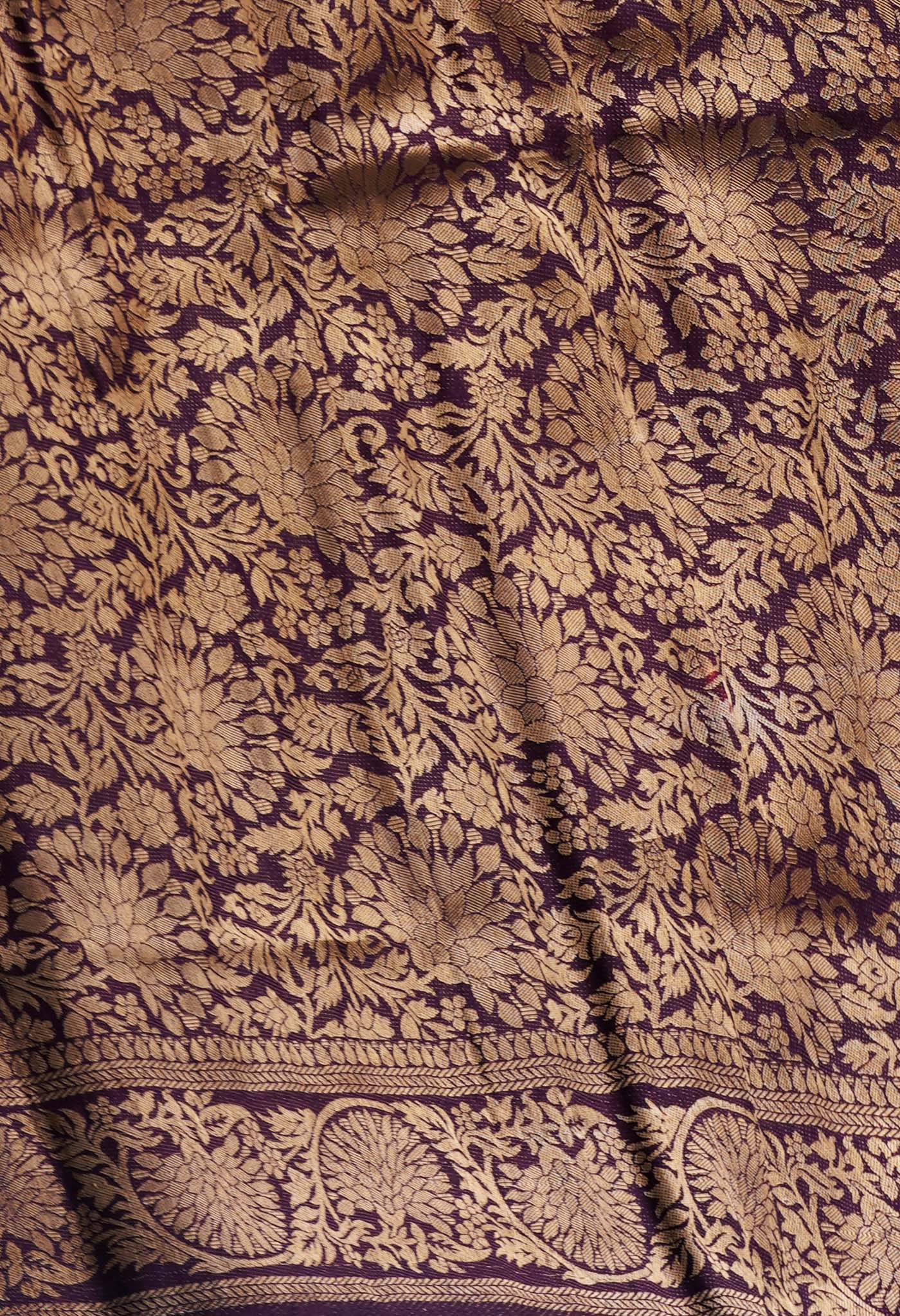 Dark Purple  Fancy Banarasi Soft Silk Saree-UNM67971