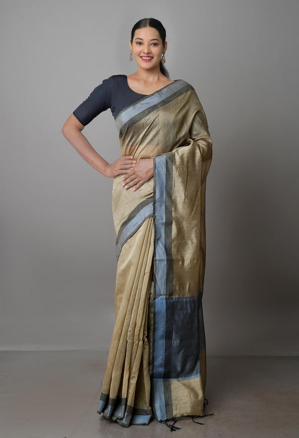 Brown  Chanderi Sico Saree-UNM68098