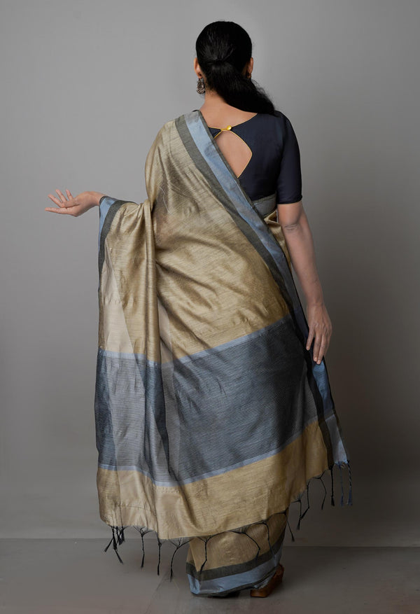 Brown  Chanderi Sico Saree-UNM68098