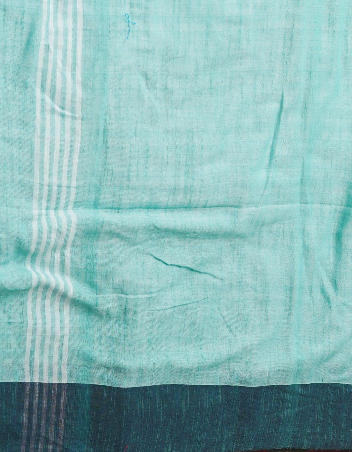 Pale Green Handloom Jamdhani Bengal Cotton Saree-UNM68264