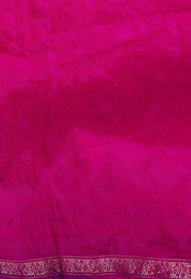 Pink  Bandhani Soft Silk Saree-UNM68430