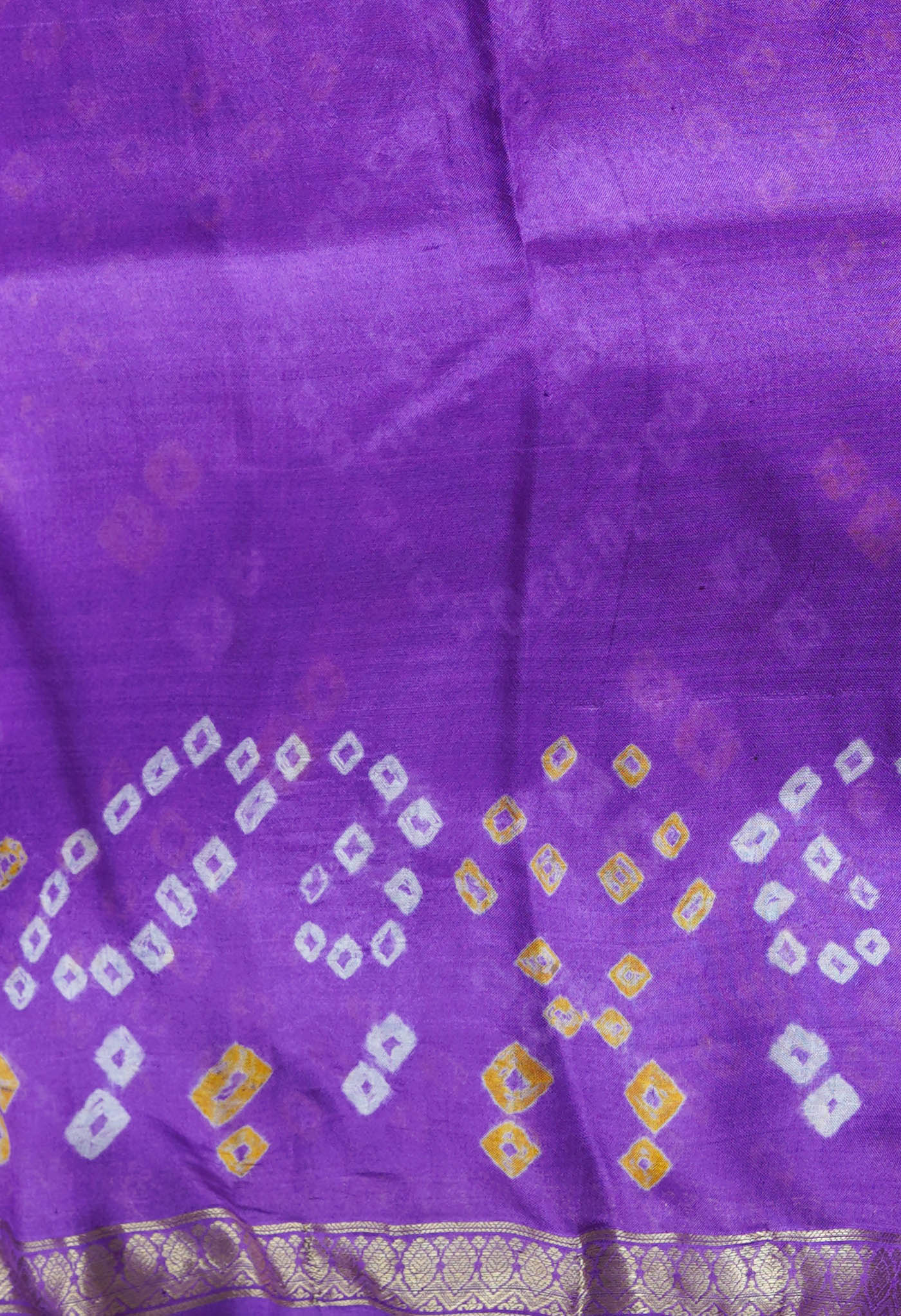 Light Purple  Bandhani Silk Saree-UNM68436