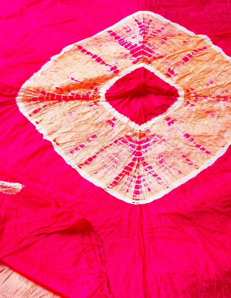 Pink  Bandhani Soft Silk Saree-UNM68438