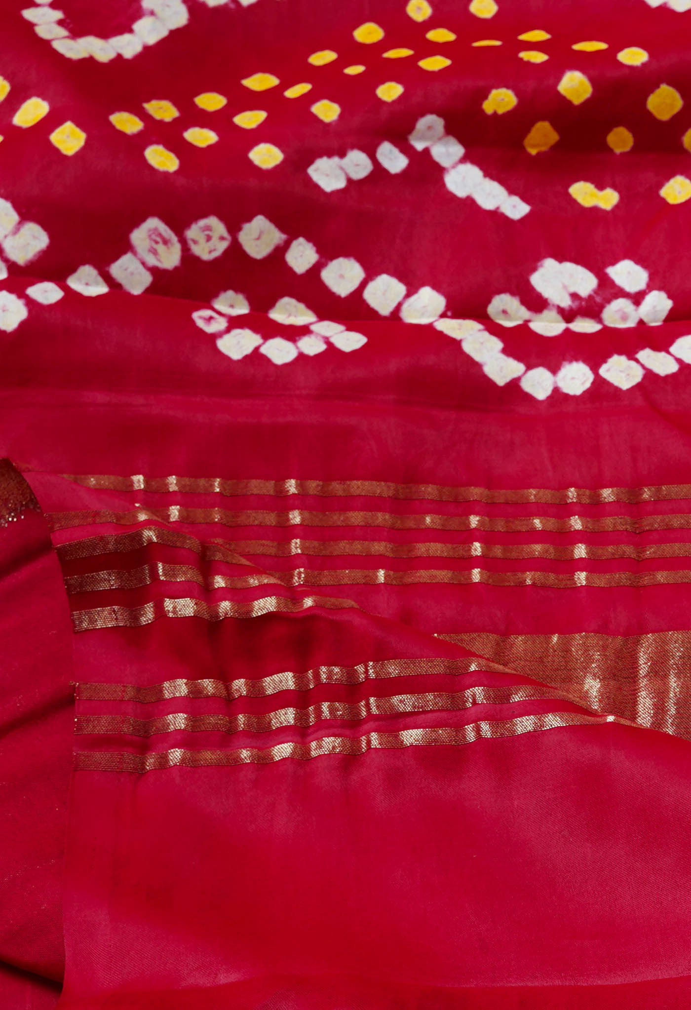 Brown  Bandhani Silk Saree-UNM68453