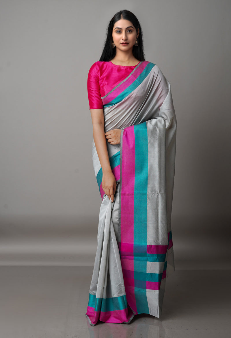Grey  Bangalore Sico Saree-UNM68507