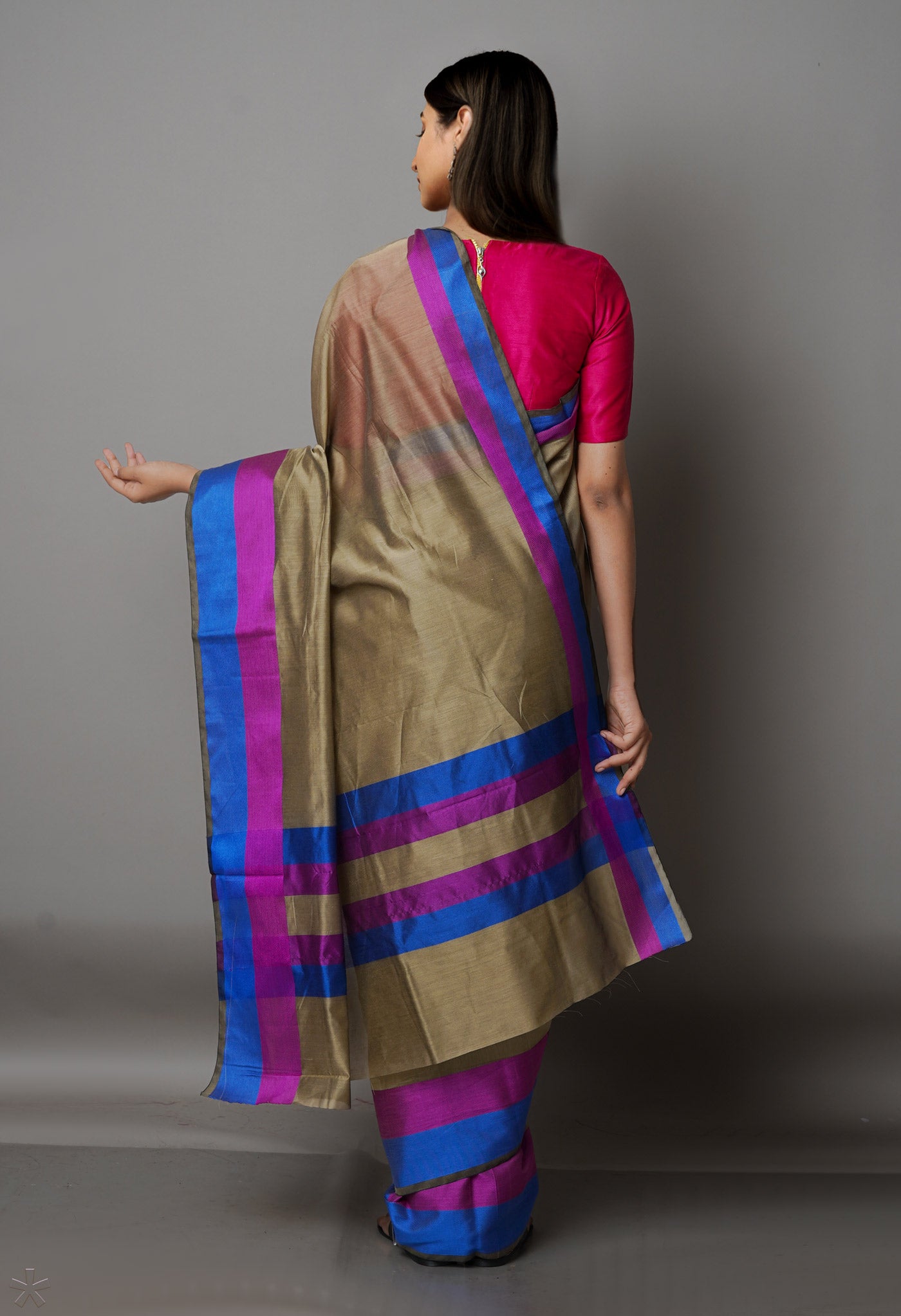 Brandon Beige  Bangalore Sico Saree-UNM68508
