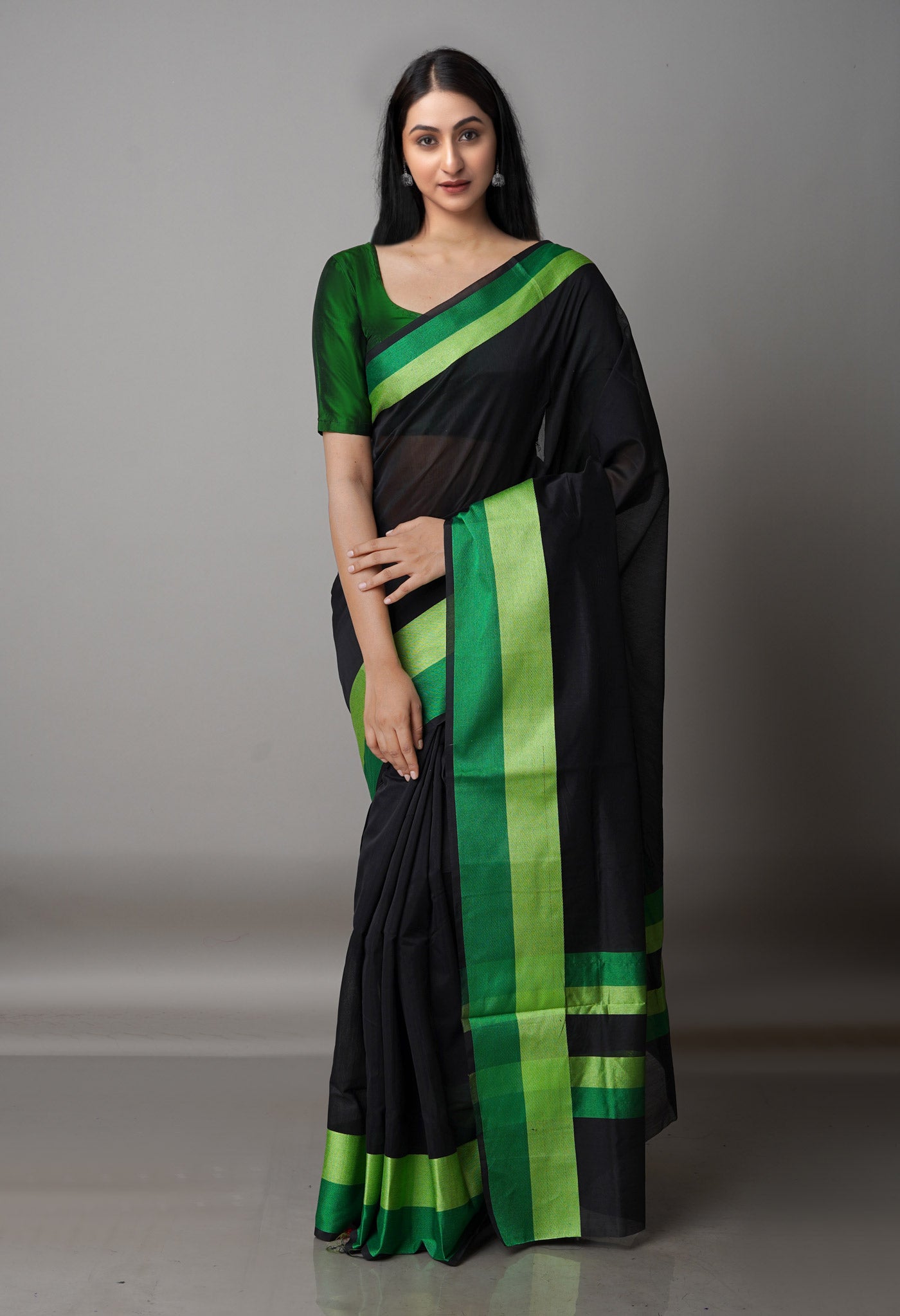 Black  Bangalore Sico Saree-UNM68510