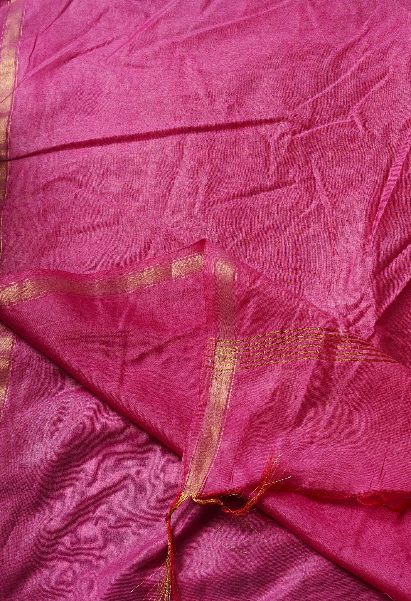Grey-Pink  Shibori Chanderi Sico Saree-UNM68633