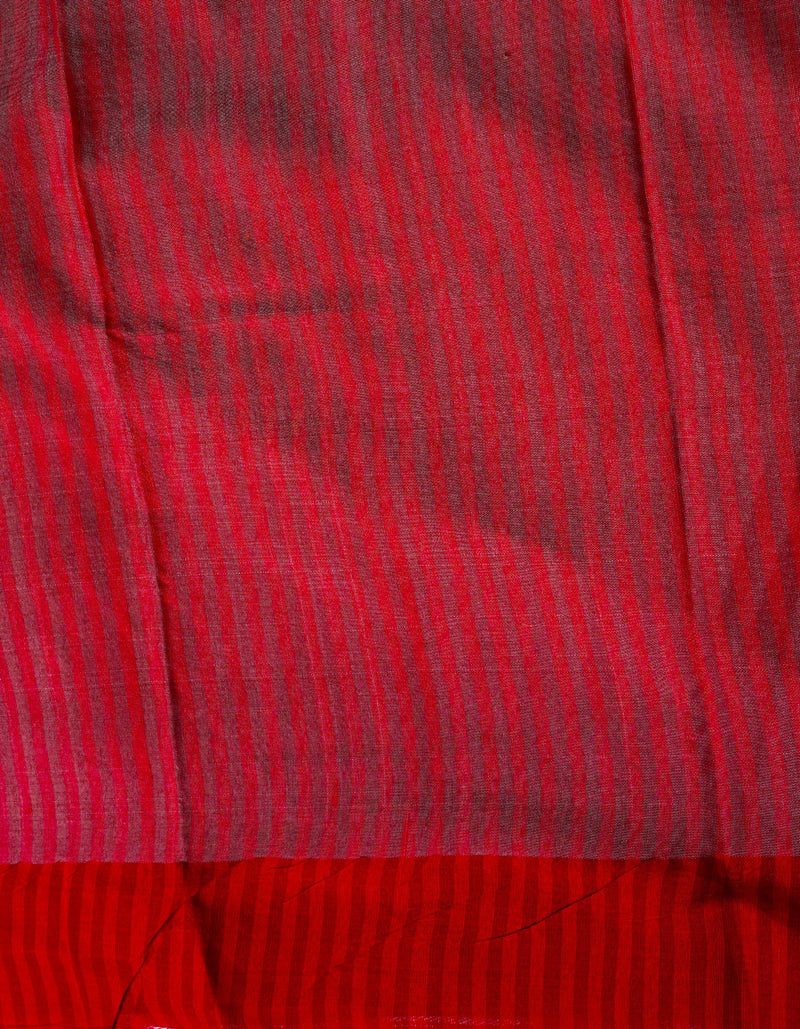 Pale Brown Pure Handloom Ghicha Tussar Silk Saree-UNM68656