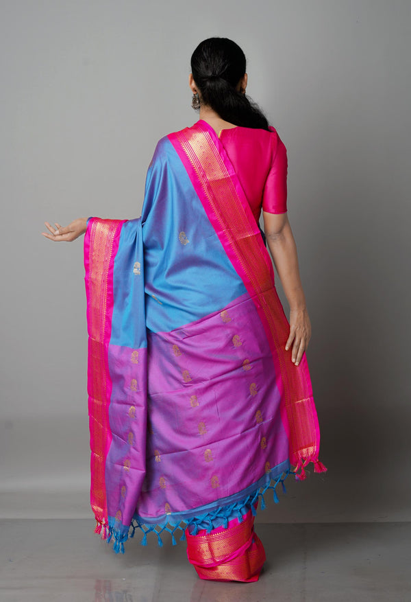 Blue  Fancy Pattu South Silk Saree-UNM68804