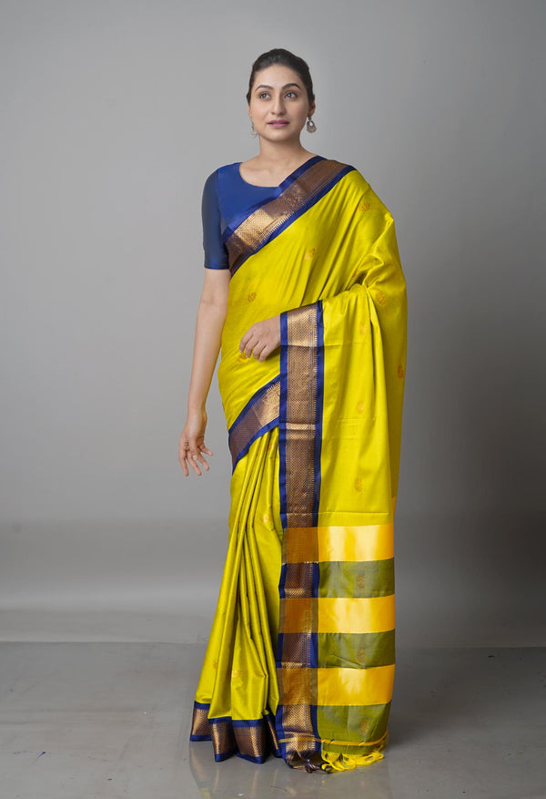Parrot Green  Fancy Pattu South Silk Saree-UNM68809