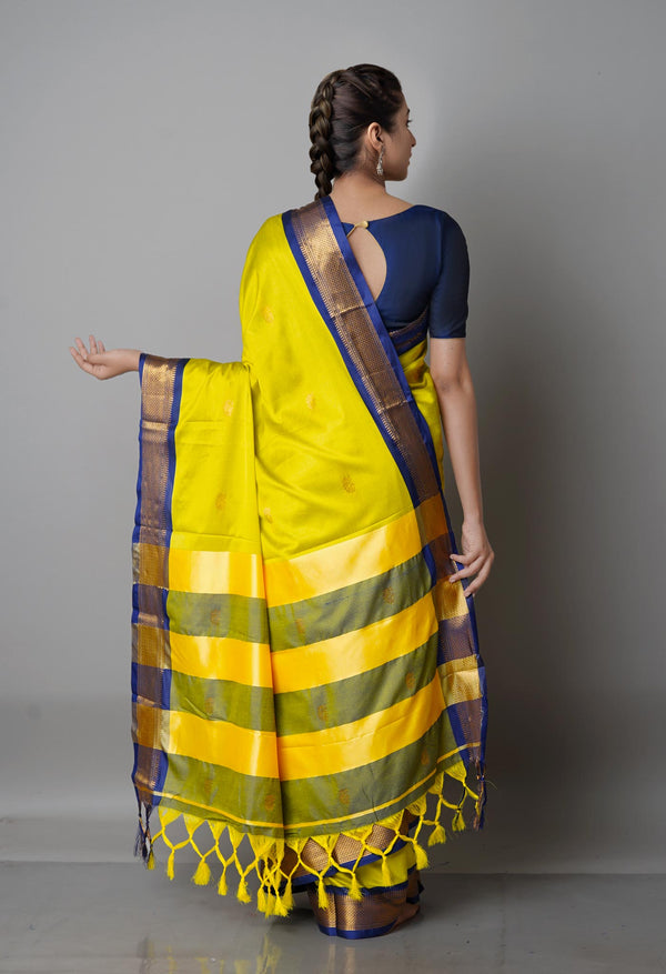Parrot Green  Fancy Pattu South Silk Saree-UNM68809