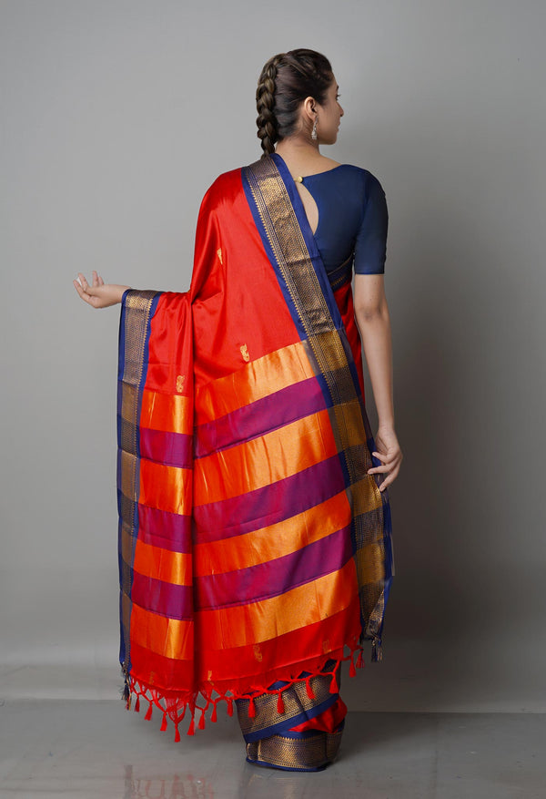 Burgundy  Fancy Pattu South Silk Saree-UNM68810