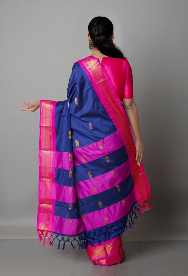 Navy Blue  Fancy Pattu South Silk Saree-UNM68815