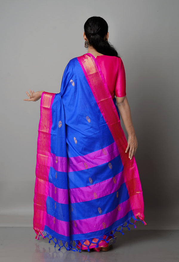 Dark Blue  Fancy Pattu South Silk Saree-UNM68816