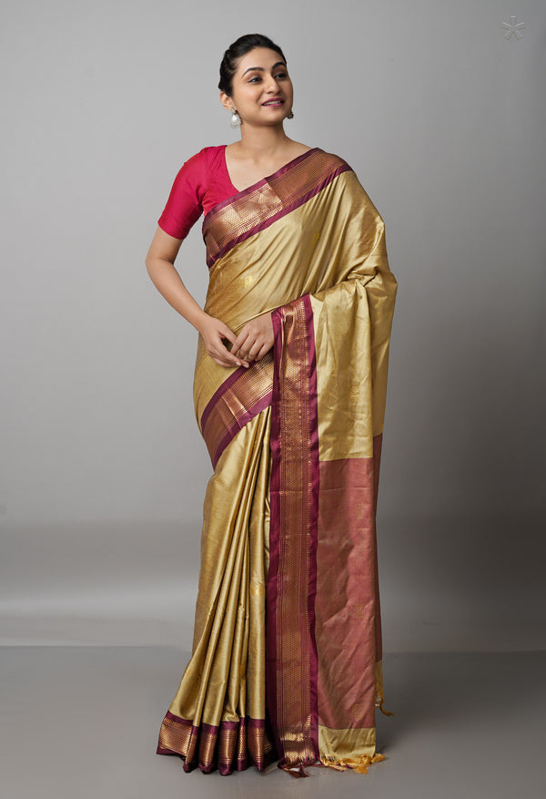 Light Brown  Fancy Pattu South Silk Saree-UNM68817