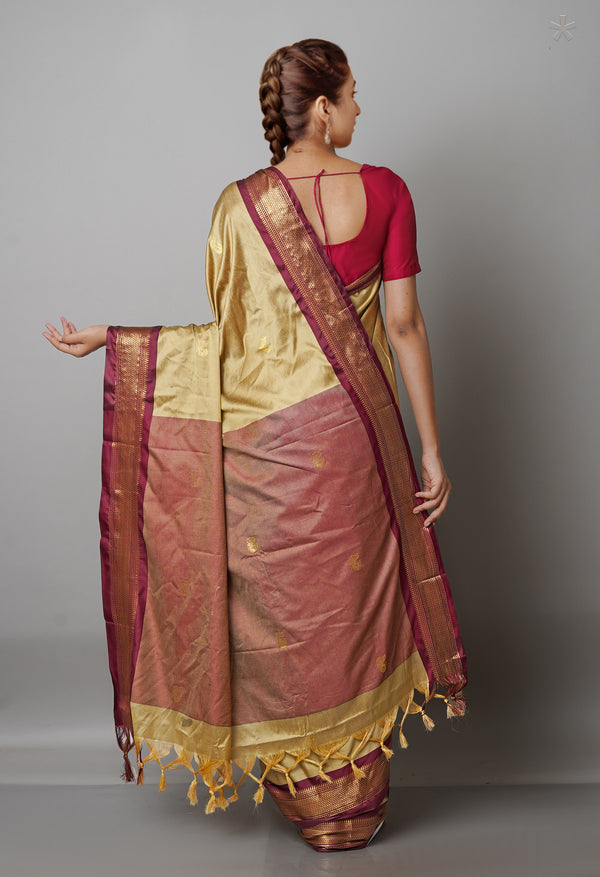 Light Brown  Fancy Pattu South Silk Saree-UNM68817