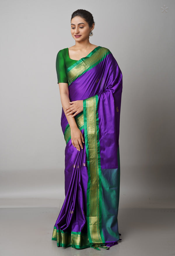 Violet  Fancy Pattu South Silk Saree-UNM68819