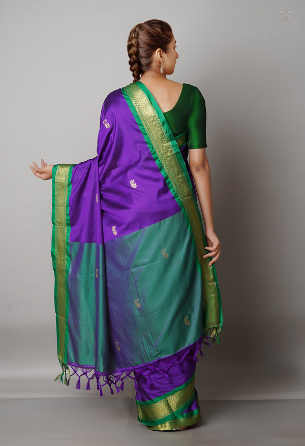 Violet  Fancy Pattu South Silk Saree-UNM68819