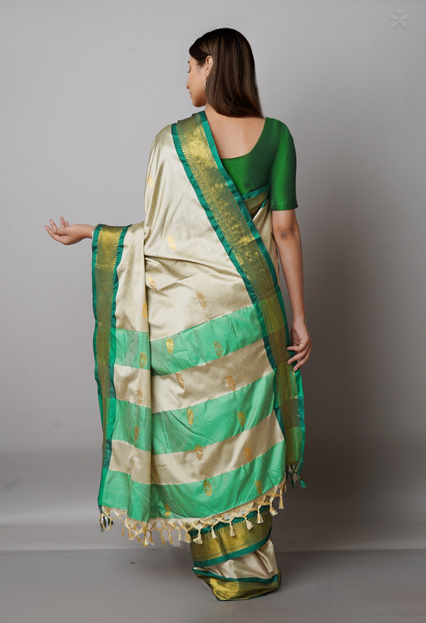 Pale Grey  Fancy Pattu South Silk Saree-UNM68820