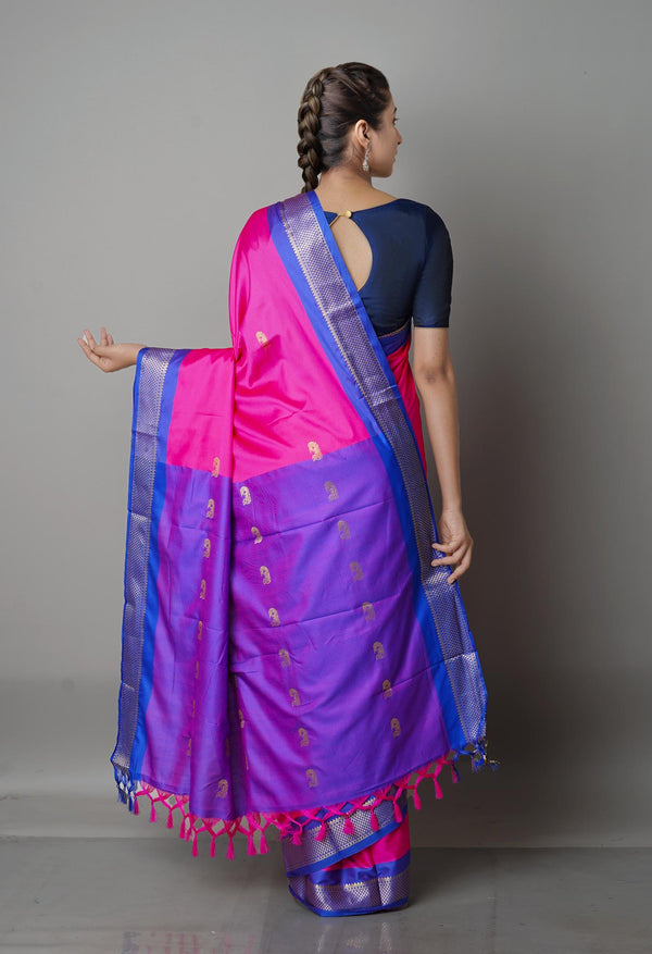 Magenta Pink  Fancy Pattu South Silk Saree-UNM68822