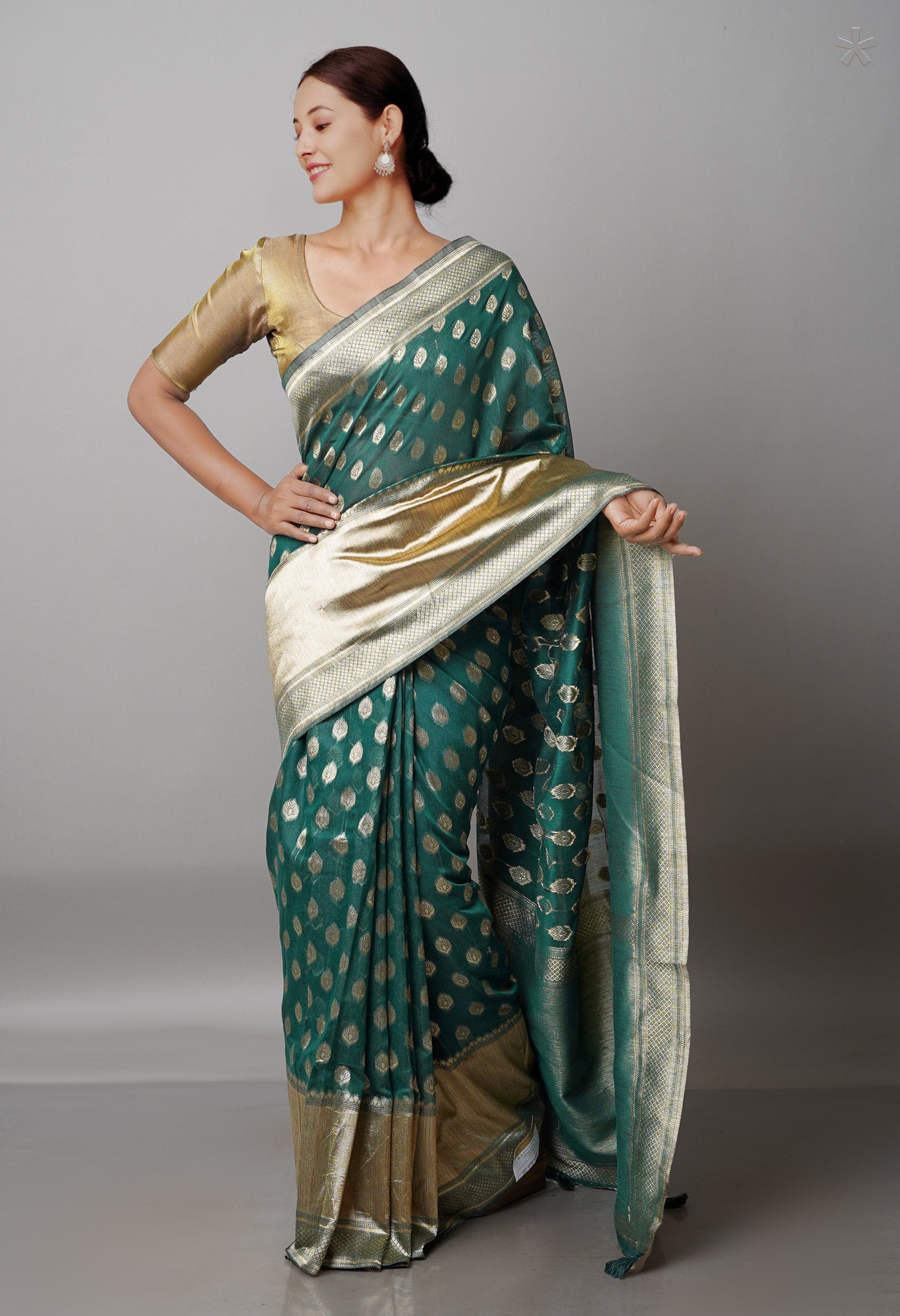 Green Fancy Banarasi Silk Saree