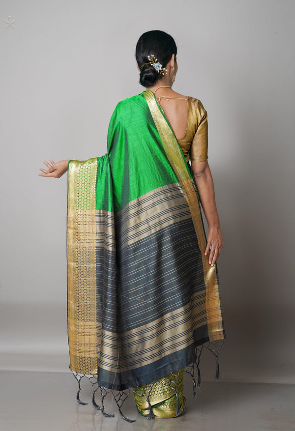 Black Pine Green  Fancy Banarasi Silk Saree-UNM68839