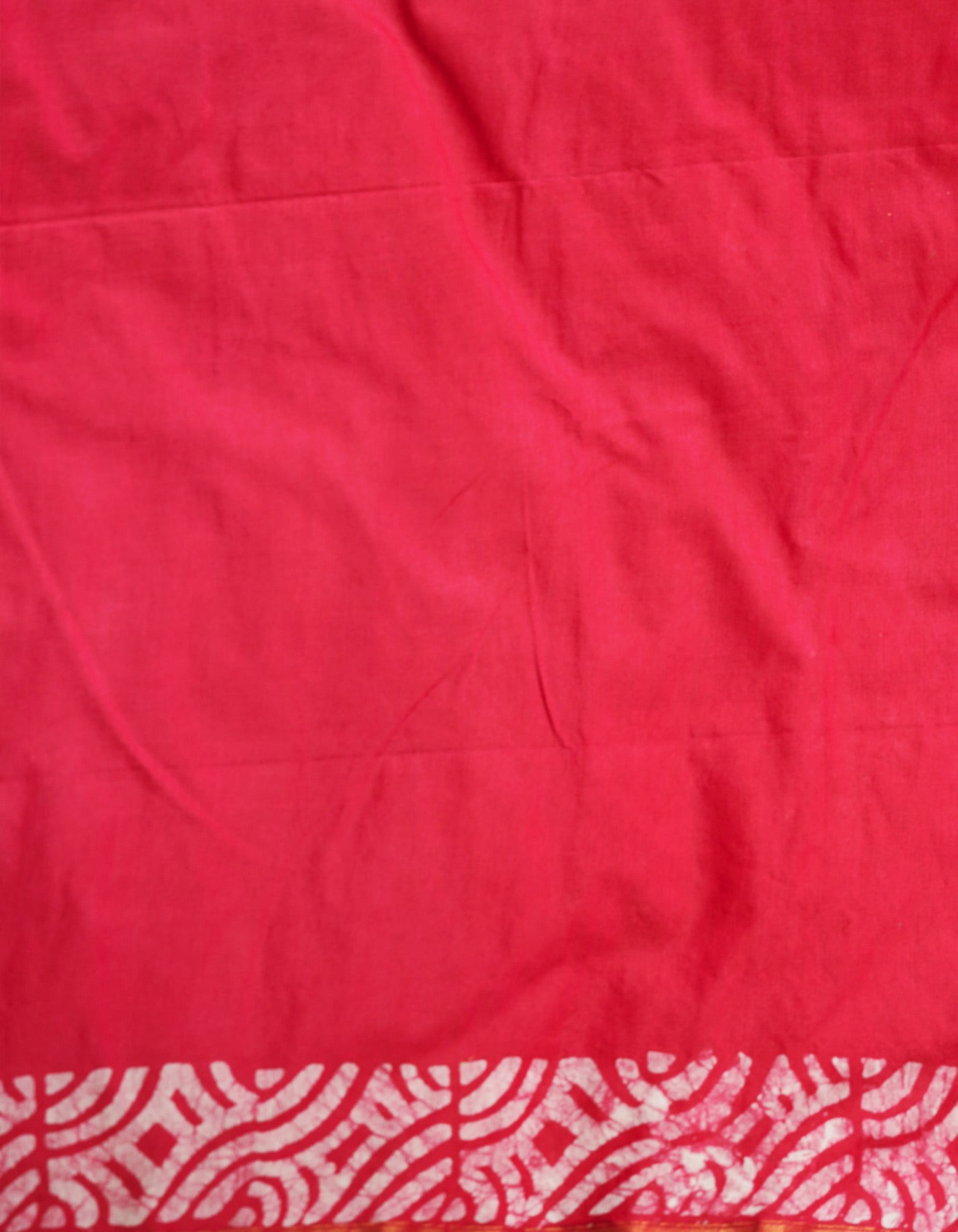 Pink Pure  Batik Chanderi Silk Saree-UNM69023