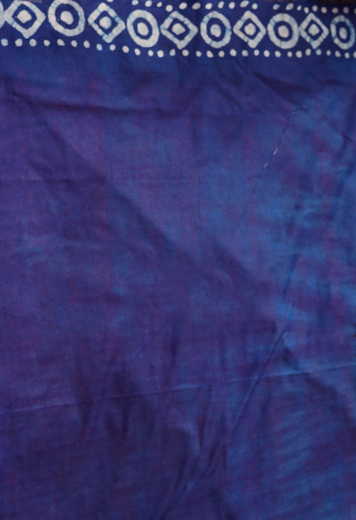 Orange-Navy Blue Pure  Batik Chanderi Silk Saree-UNM69073