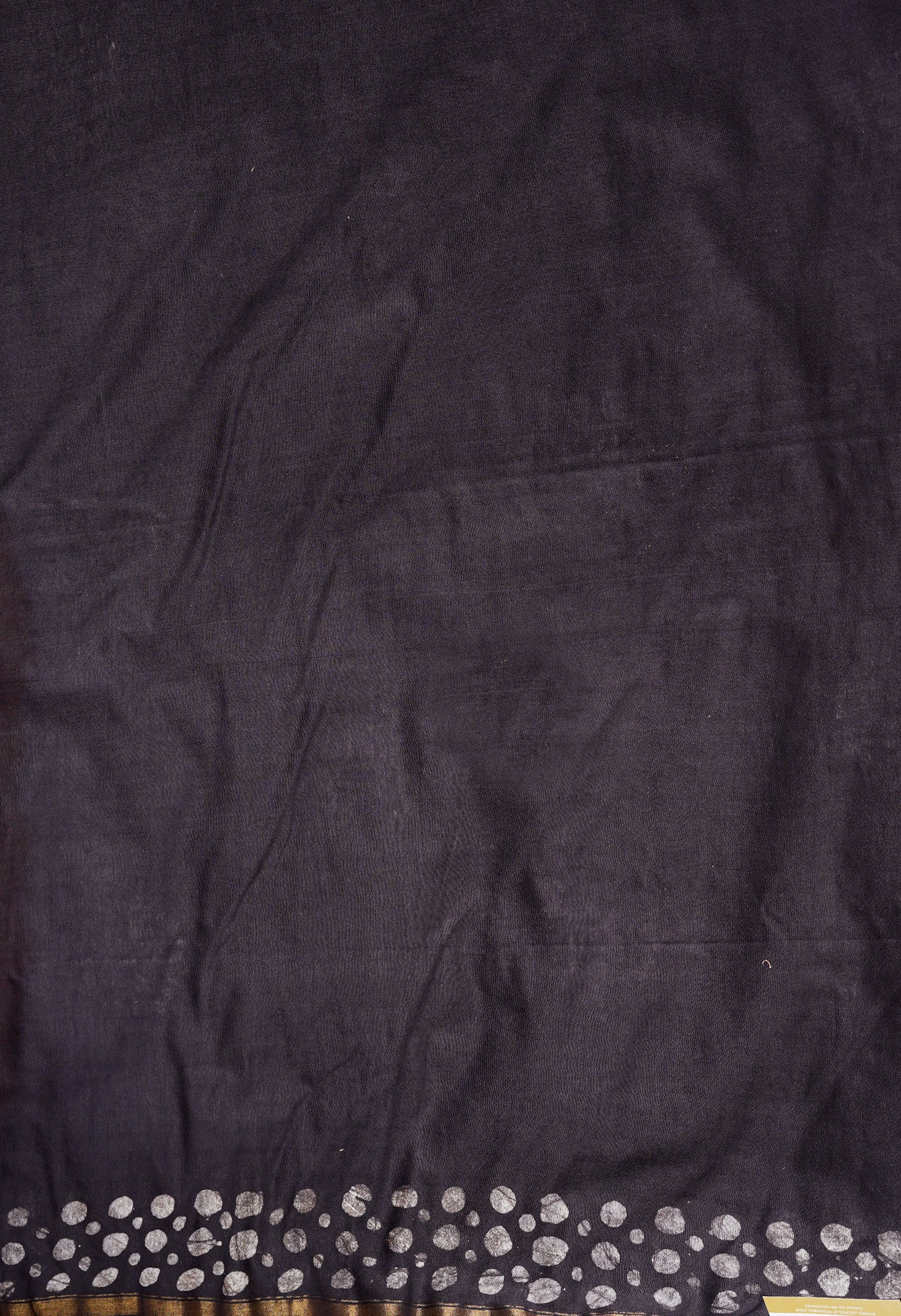 Purple-Black Pure  Batik Chanderi Silk Saree-UNM69080