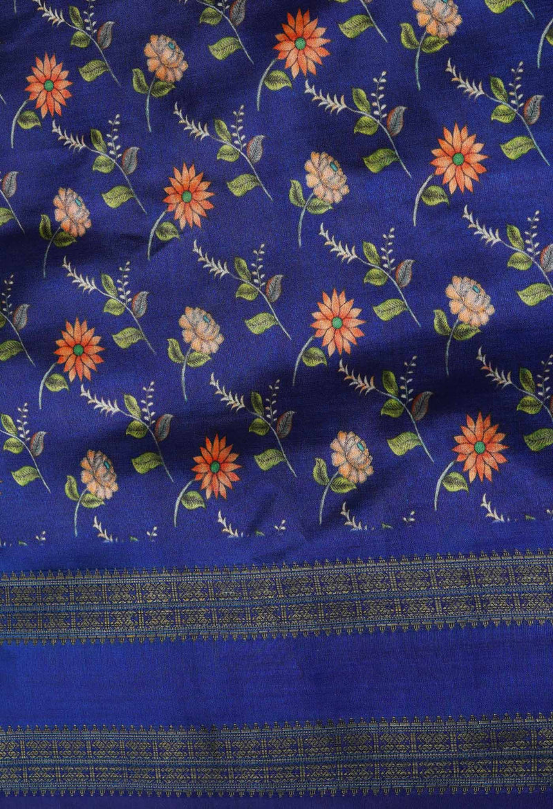 Yellow  Kalamkari Soft Silk Saree-UNM69291