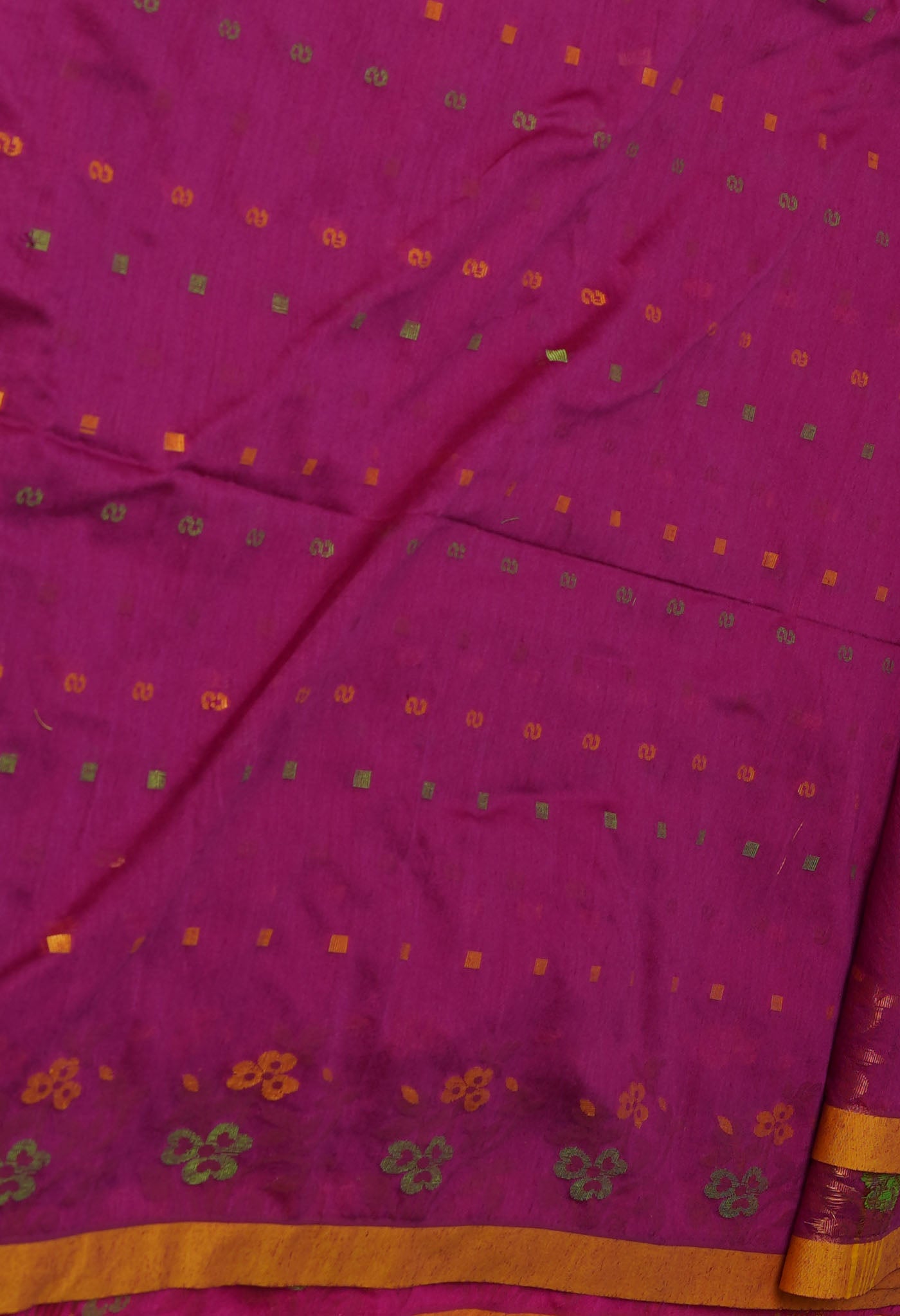 Purple Pure Handloom Jamdhani Bengal Sico Saree-UNM69460