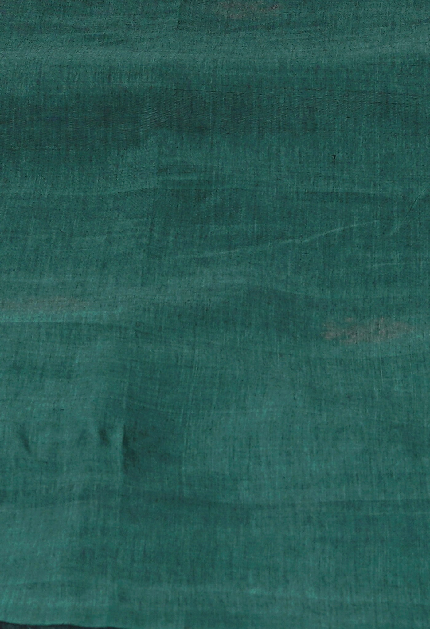 Dark Green Pure Handloom Jamdhani Bengal Silk Saree-UNM69479