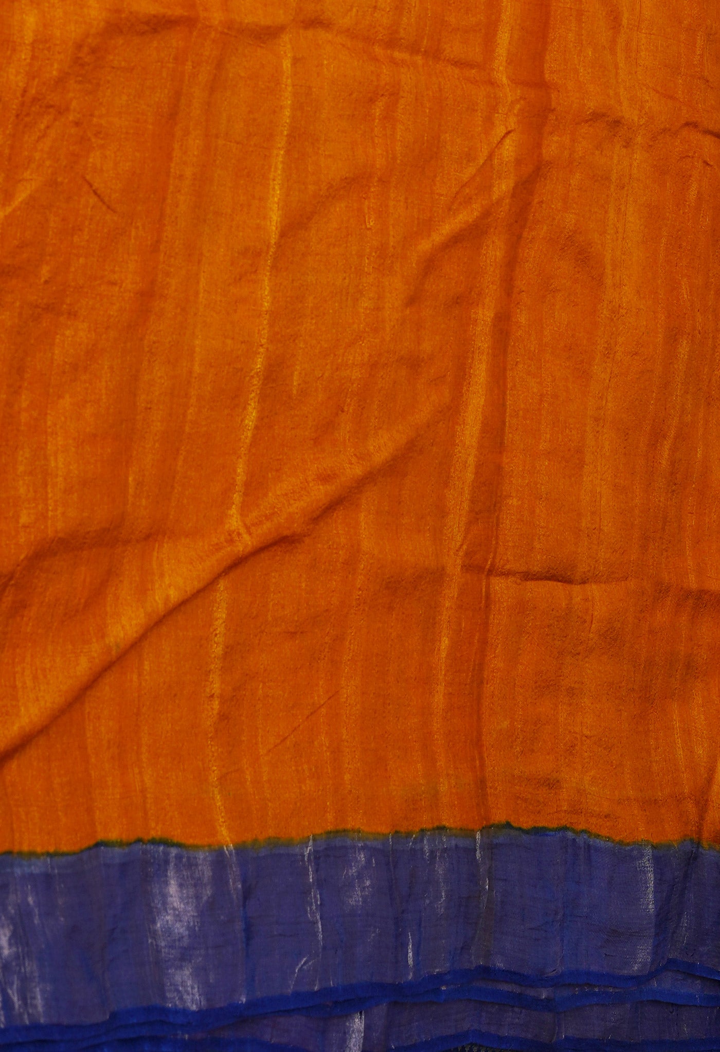 Dark Cornflower Pink Pure Handloom Bengal Tussar Kalamkari Printed Silk Saree-UNM69515