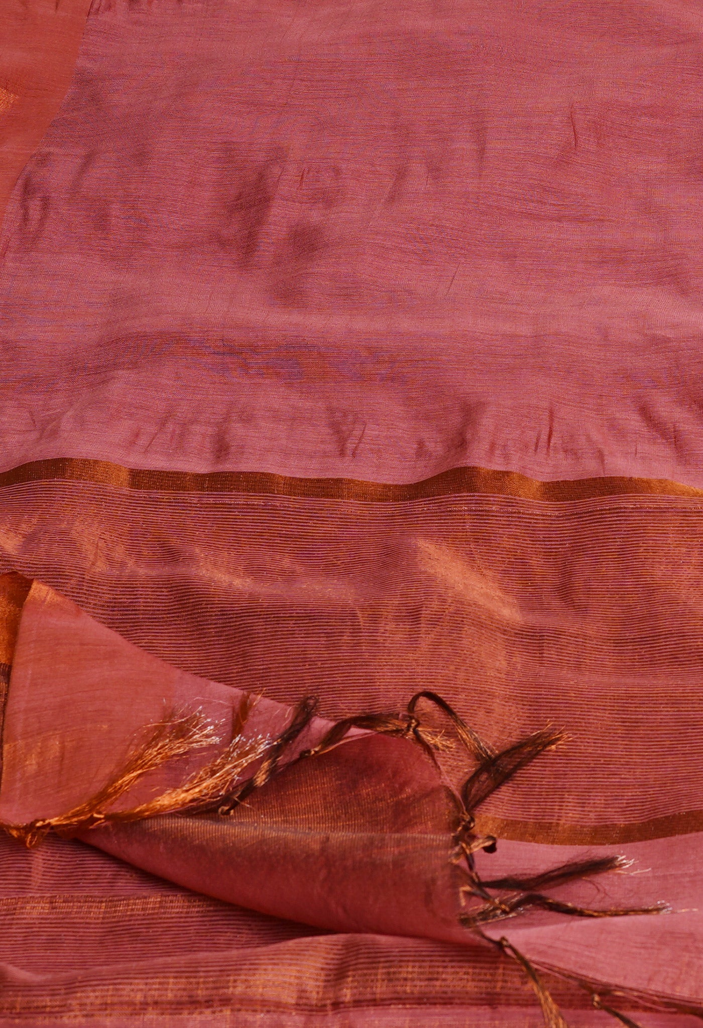 Blush Red  Chanderi Sico Saree-UNM69528