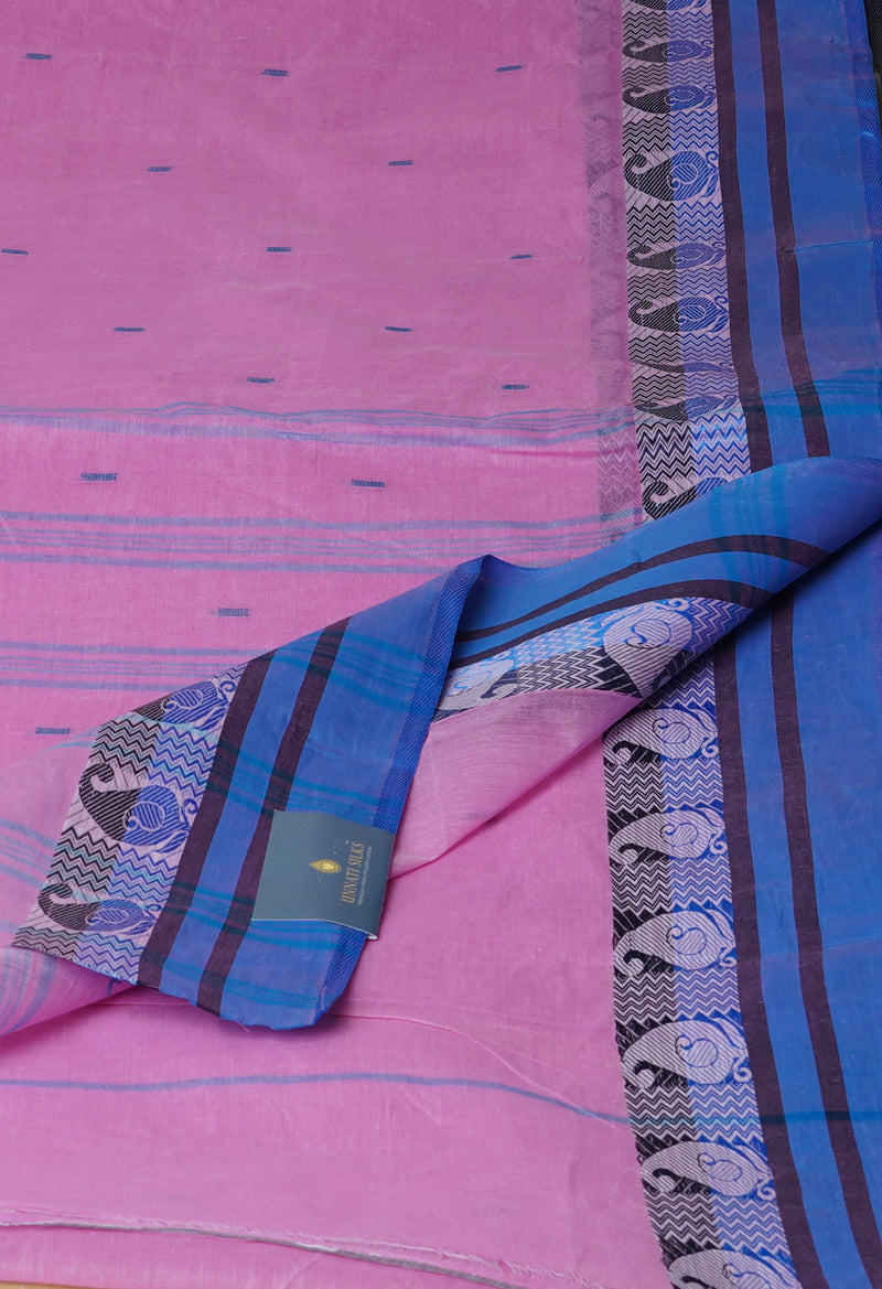 Pink Pure  Handloom Superfine Bengal Cotton Saree-UNM69560