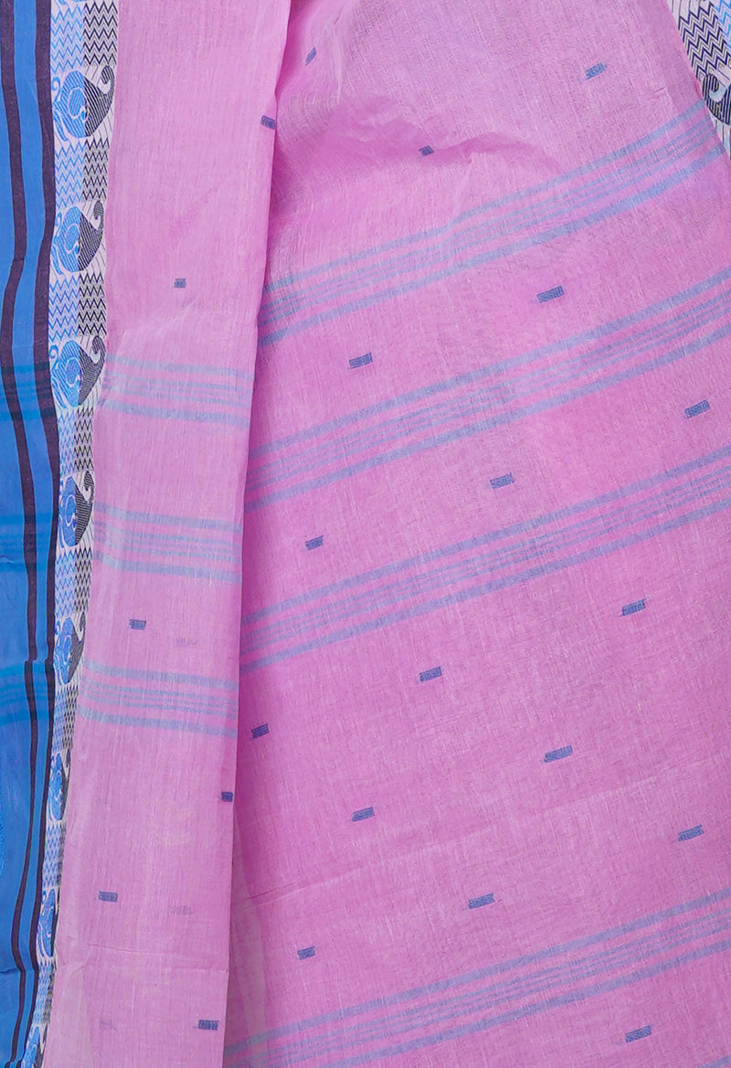 Pink Pure  Handloom Superfine Bengal Cotton Saree-UNM69560