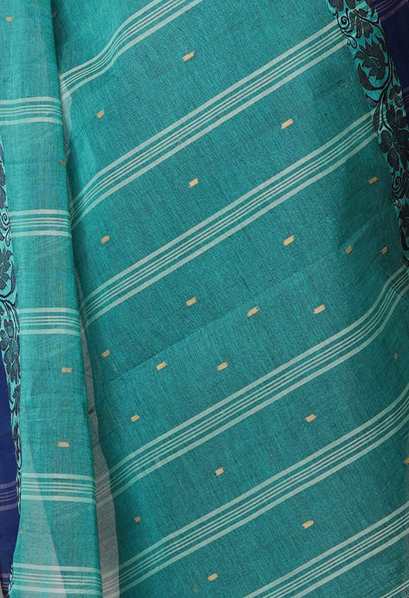 Green Pure  Handloom Superfine Bengal Cotton Saree-UNM69587