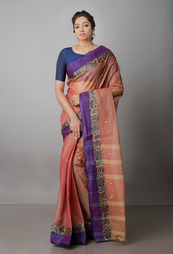 Green Pure  Handloom Superfine Bengal Cotton Saree-UNM69590