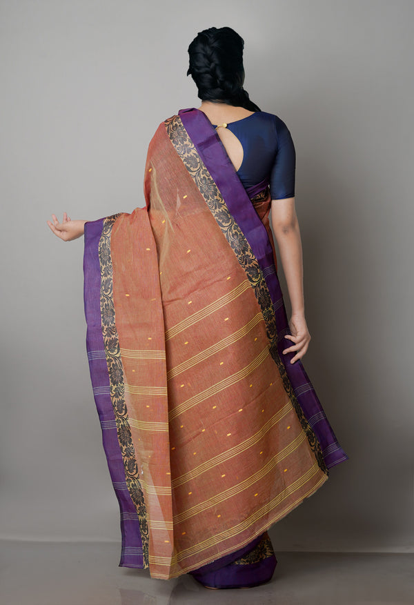 Green Pure  Handloom Superfine Bengal Cotton Saree-UNM69590