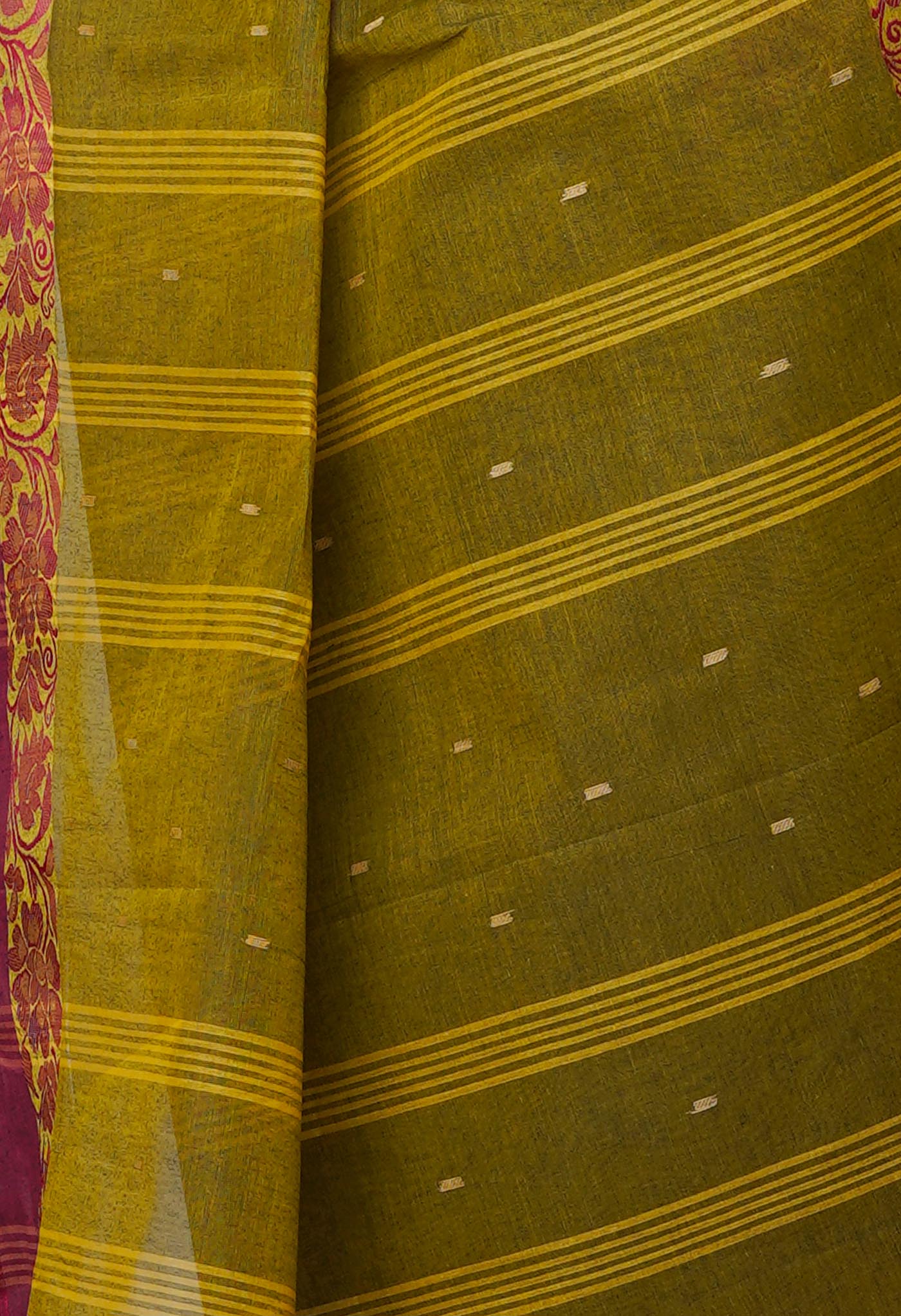 Green Pure  Handloom Superfine Bengal Cotton Saree-UNM69594