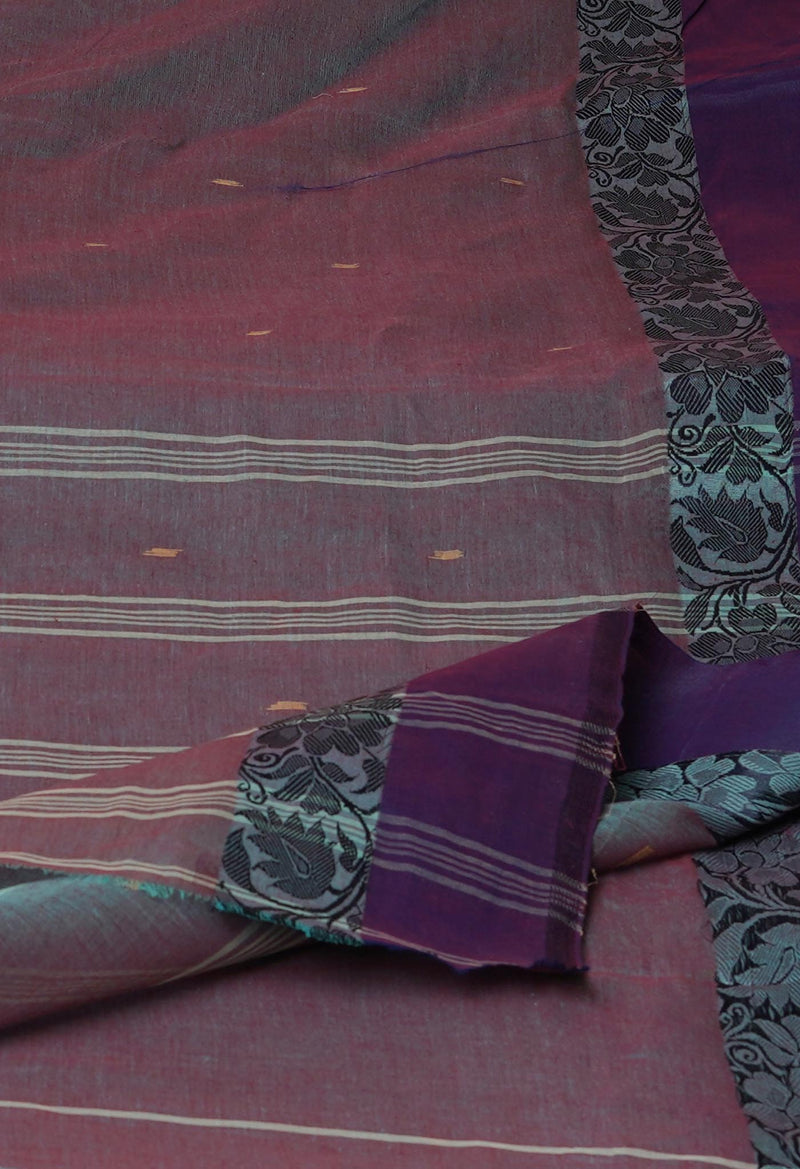 Green Pure  Handloom Superfine Bengal Cotton Saree-UNM69595