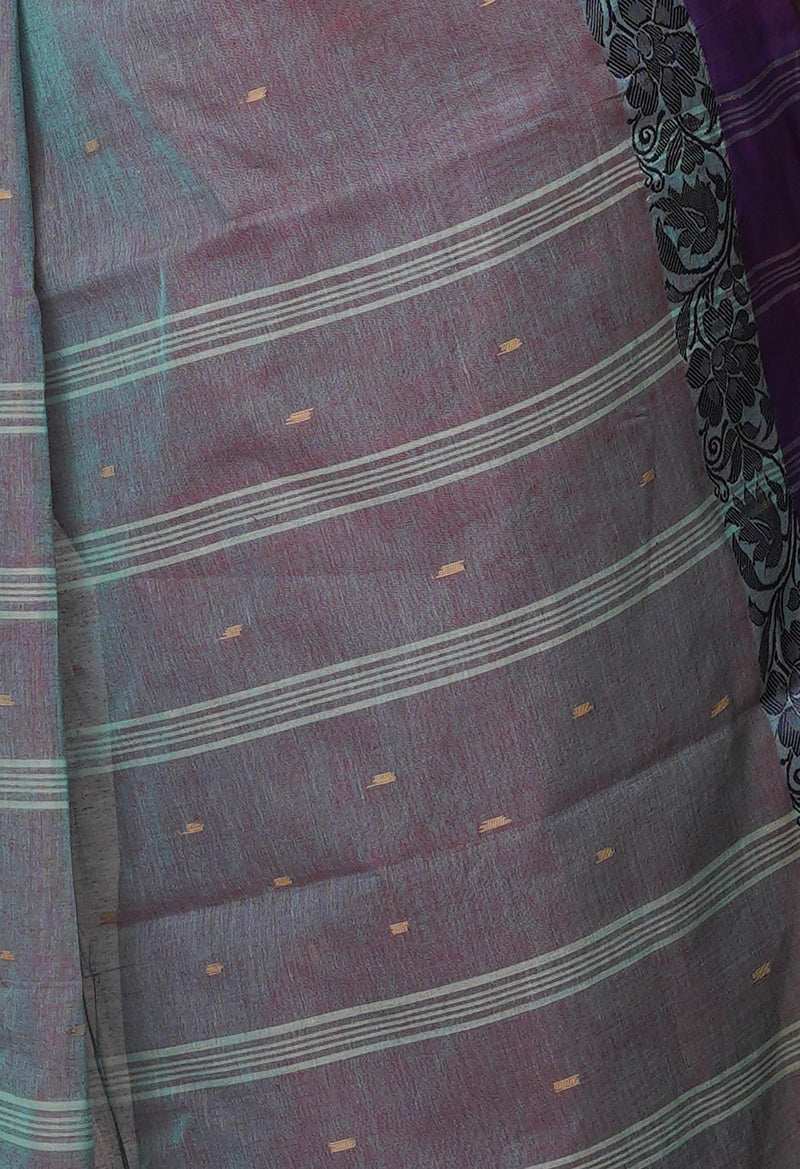 Green Pure  Handloom Superfine Bengal Cotton Saree-UNM69595